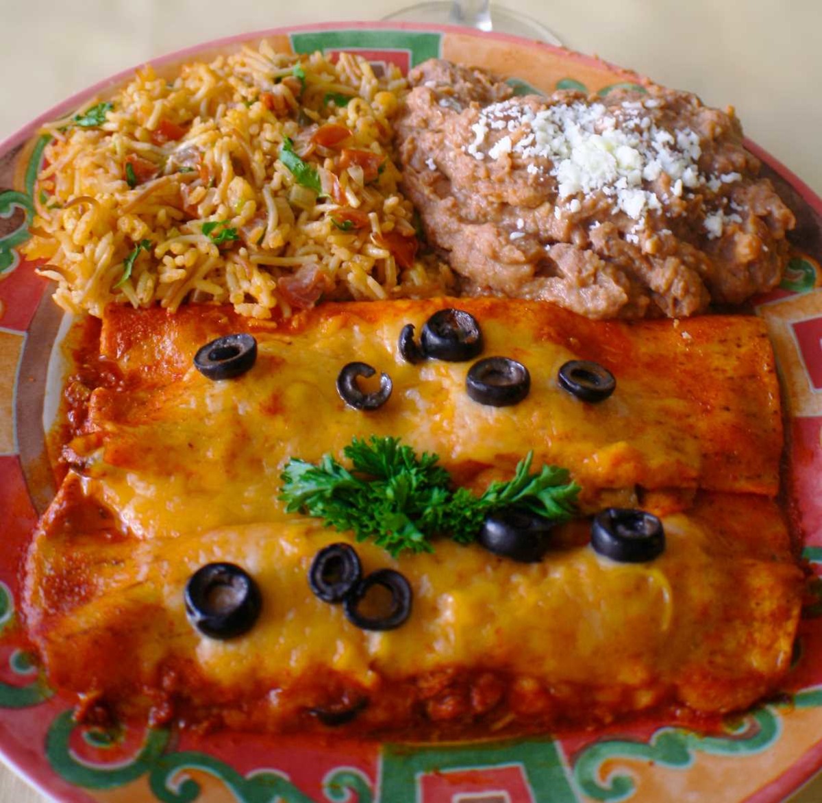 Authentic Mexican enchiladas at Mi Cocina